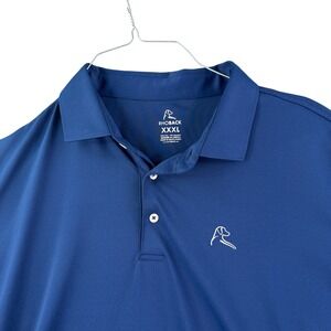 RHOBAK Polo Shirt Mens XXXL Blue Long Sleeve Golf Athletic Performance
